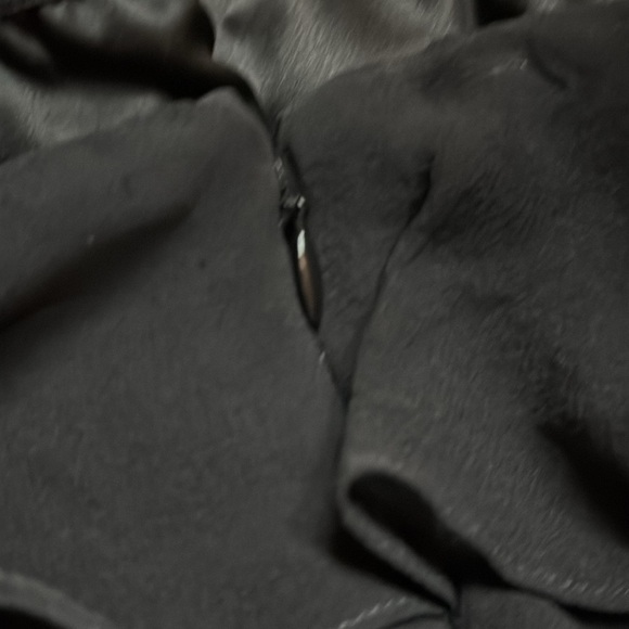 Express Vintage Y2K Silk Dress Strapless Ruffles Whimsygoth Wedding Guest Sz 10 - Picture 7 of 10